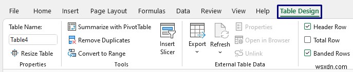 Cách xóa định dạng dưới dạng bảng trong Excel