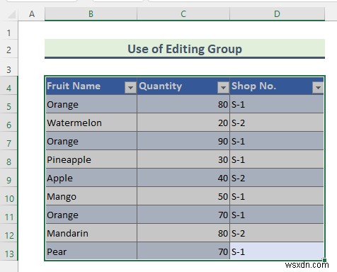 Cách xóa định dạng dưới dạng bảng trong Excel