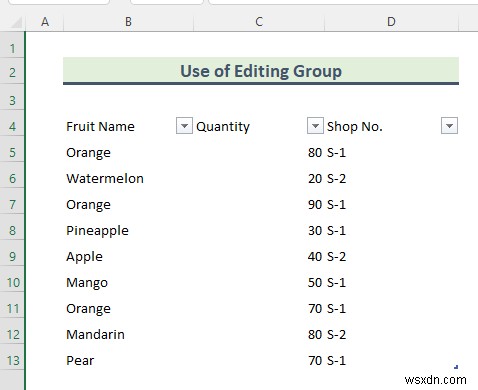 Cách xóa định dạng dưới dạng bảng trong Excel