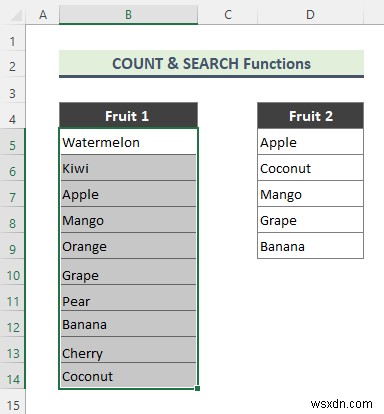 Đánh dấu ô chứa văn bản từ danh sách trong Excel (7 cách dễ dàng)