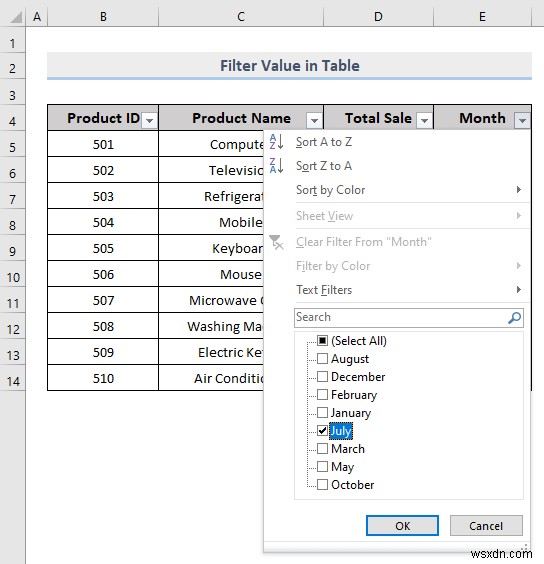 Cách thực hiện bộ lọc tùy chỉnh trong Excel (5 cách)