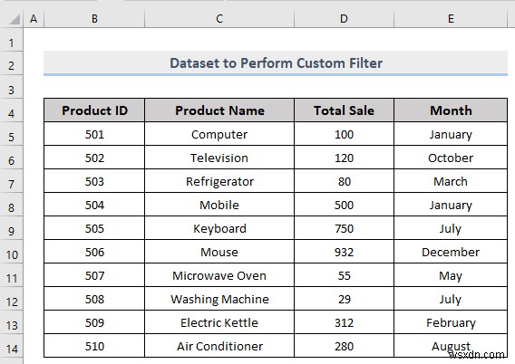 Cách thực hiện bộ lọc tùy chỉnh trong Excel (5 cách)