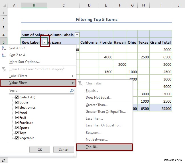 Cách lọc bảng tổng hợp Excel (8 cách hiệu quả)