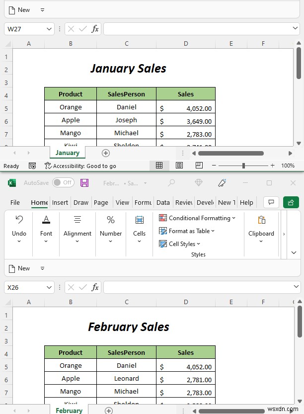 Cách so sánh hai trang tính Excel và đánh dấu sự khác biệt (7 cách)