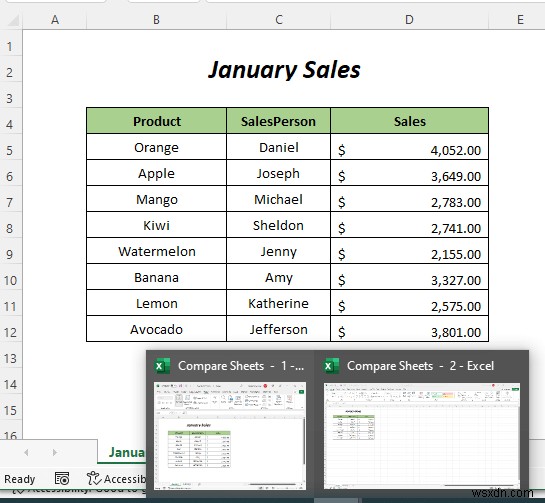 Cách so sánh hai trang tính Excel và đánh dấu sự khác biệt (7 cách)