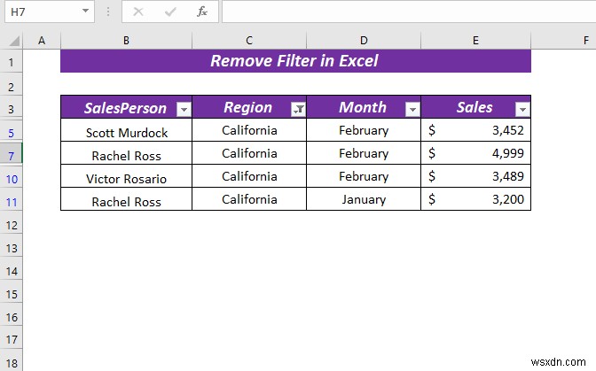 Cách xóa bộ lọc trong Excel (5 cách dễ dàng và nhanh chóng)