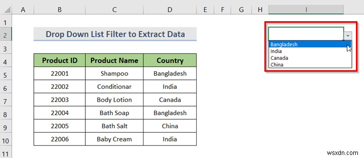 Cách tạo danh sách thả xuống với bộ lọc trong Excel (7 phương pháp)