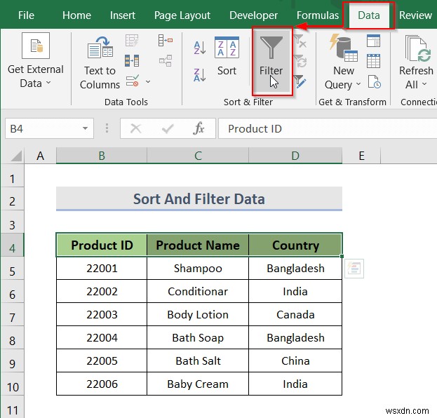 Cách tạo danh sách thả xuống với bộ lọc trong Excel (7 phương pháp)