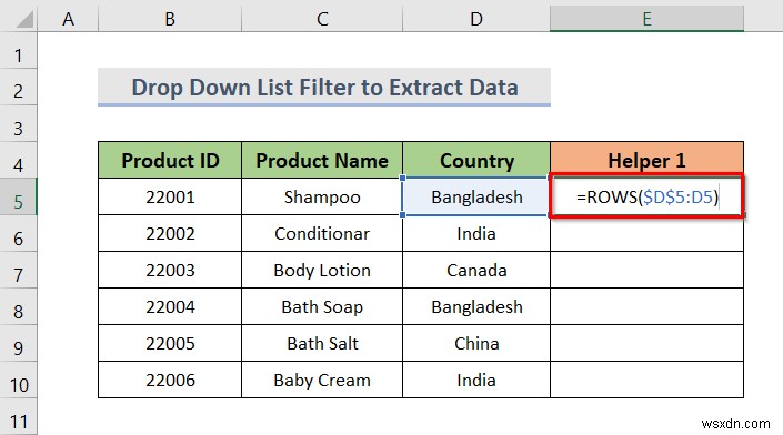 Cách tạo danh sách thả xuống với bộ lọc trong Excel (7 phương pháp)