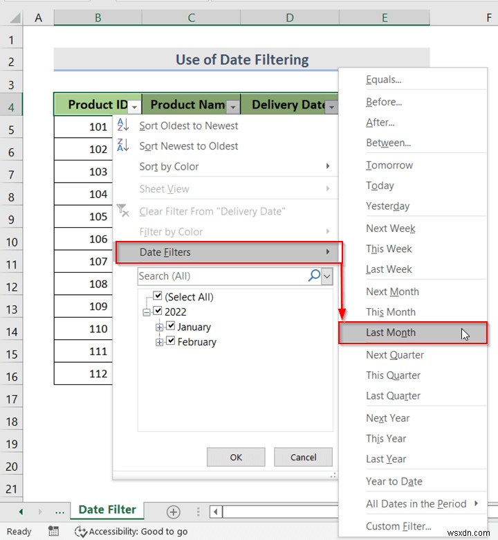 Cách tạo danh sách thả xuống với bộ lọc trong Excel (7 phương pháp)