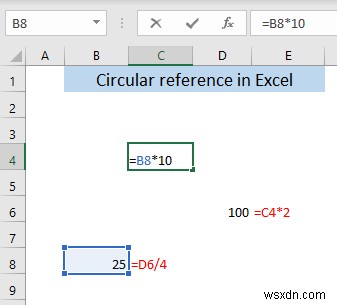 Tham chiếu vòng trong Excel là gì?