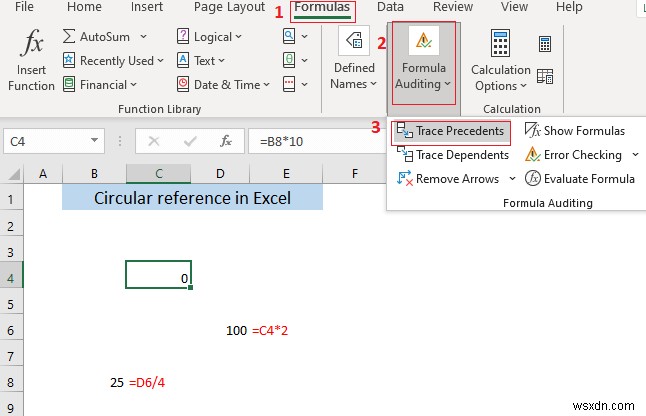 Tham chiếu vòng trong Excel là gì?