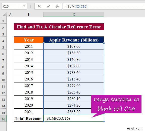 Cách sửa lỗi tham chiếu vòng trong Excel (Hướng dẫn chi tiết)