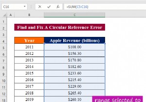 Cách sửa lỗi tham chiếu vòng trong Excel (Hướng dẫn chi tiết)