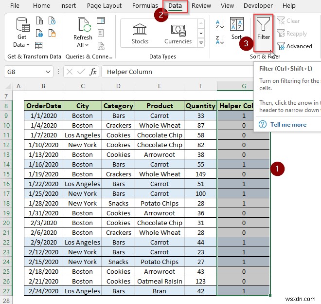 Áp dụng bộ lọc nâng cao dựa trên nhiều tiêu chí trong một cột trong Excel