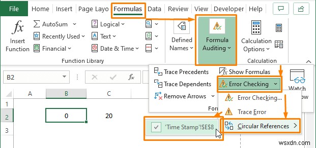 Cách cho phép tham chiếu hình tròn trong Excel (Với 2 cách sử dụng phù hợp)