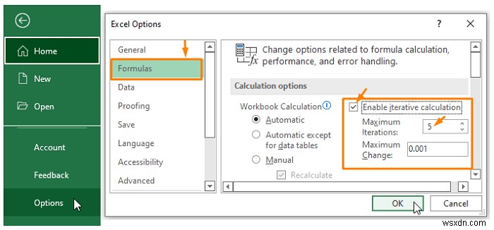 Cách cho phép tham chiếu hình tròn trong Excel (Với 2 cách sử dụng phù hợp)