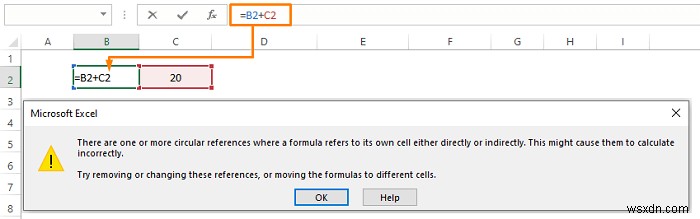 Cách cho phép tham chiếu hình tròn trong Excel (Với 2 cách sử dụng phù hợp)