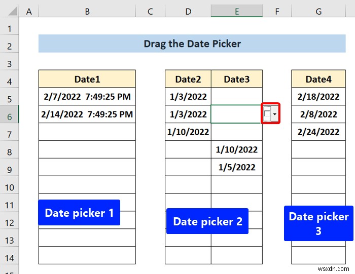 Cách chèn công cụ chọn ngày trong Excel (Với quy trình từng bước)