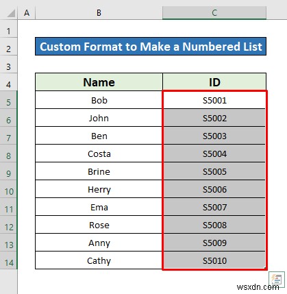 Cách tạo danh sách được đánh số trong Excel (8 phương pháp)