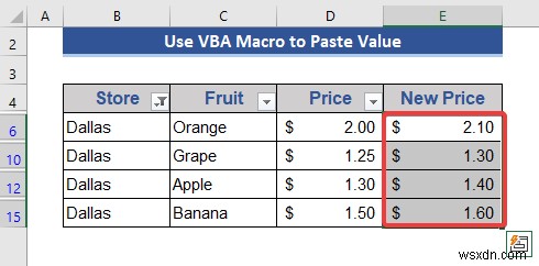 Cách sao chép và dán khi bộ lọc được áp dụng trong Excel