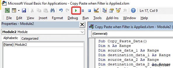 Cách sao chép và dán khi bộ lọc được áp dụng trong Excel