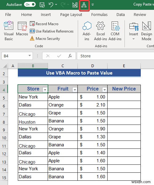 Cách sao chép và dán khi bộ lọc được áp dụng trong Excel