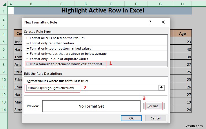 Cách đánh dấu hàng hiện hoạt trong Excel (3 phương pháp)