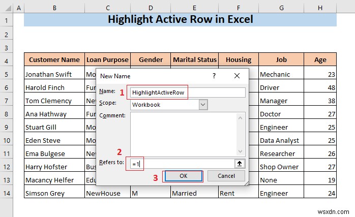 Cách đánh dấu hàng hiện hoạt trong Excel (3 phương pháp)