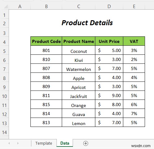 Cách tạo bảng giá trong Excel (Hướng dẫn từng bước)