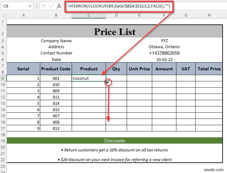 Cách tạo bảng giá trong Excel (Hướng dẫn từng bước)