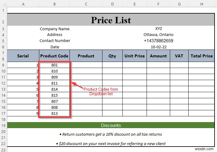 Cách tạo bảng giá trong Excel (Hướng dẫn từng bước)