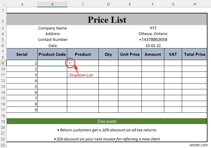 Cách tạo bảng giá trong Excel (Hướng dẫn từng bước)