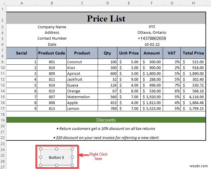 Cách tạo bảng giá trong Excel (Hướng dẫn từng bước)