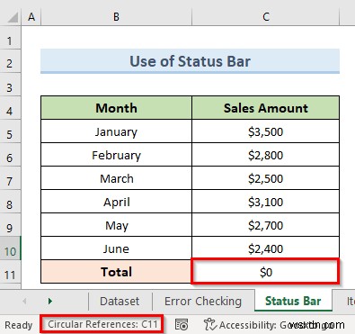 Khắc phục sự cố tham chiếu hình tròn không thể được liệt kê trong Excel (4 cách dễ dàng)