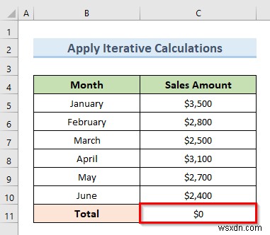 Khắc phục sự cố tham chiếu hình tròn không thể được liệt kê trong Excel (4 cách dễ dàng)