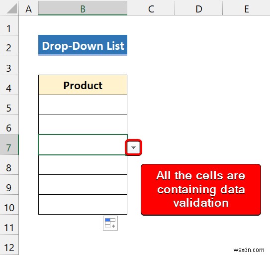 Cách tạo danh sách thả xuống trong Excel để xác thực dữ liệu (8 cách)