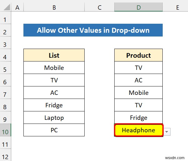 Cách tạo danh sách thả xuống trong Excel để xác thực dữ liệu (8 cách)