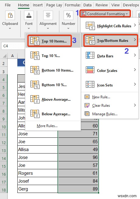 Cách tạo danh sách 10 động hàng đầu trong Excel (8 phương pháp)