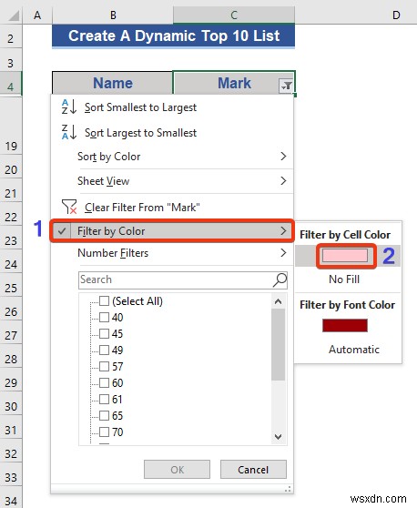 Cách tạo danh sách 10 động hàng đầu trong Excel (8 phương pháp)