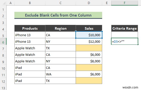 Cách sử dụng bộ lọc nâng cao để loại trừ ô trống trong Excel (3 thủ thuật dễ dàng)