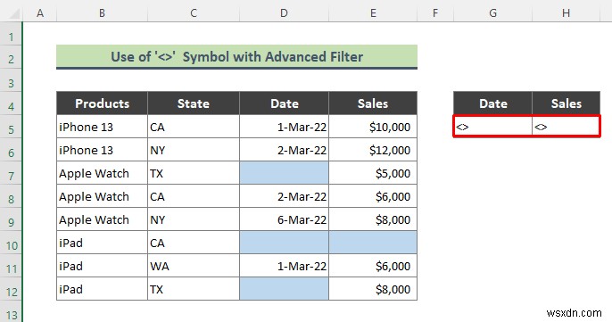 Cách sử dụng bộ lọc nâng cao để loại trừ ô trống trong Excel (3 thủ thuật dễ dàng)