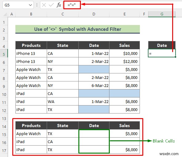 Cách sử dụng bộ lọc nâng cao để loại trừ ô trống trong Excel (3 thủ thuật dễ dàng)