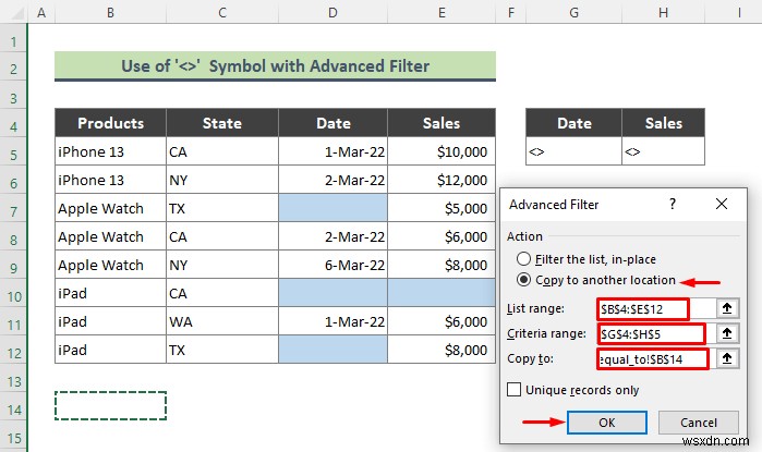 Cách sử dụng bộ lọc nâng cao để loại trừ ô trống trong Excel (3 thủ thuật dễ dàng)