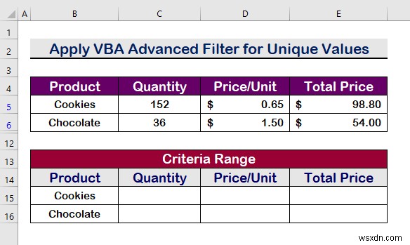 Excel VBA:Bộ lọc nâng cao với nhiều tiêu chí trong một phạm vi (5 phương pháp)