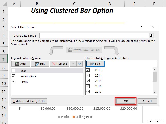 Cách kết hợp hai biểu đồ thanh trong Excel (5 cách)