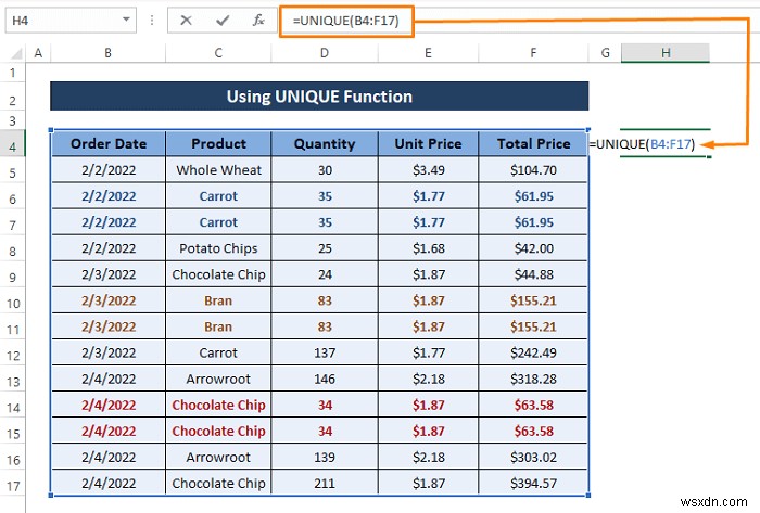 Cách sử dụng bộ lọc nâng cao cho bản ghi duy nhất chỉ trong Excel