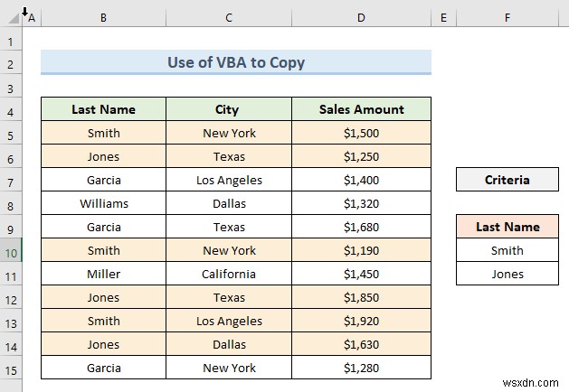 Cách sử dụng bộ lọc nâng cao để sao chép dữ liệu sang trang tính khác trong Excel
