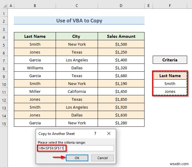 Cách sử dụng bộ lọc nâng cao để sao chép dữ liệu sang trang tính khác trong Excel