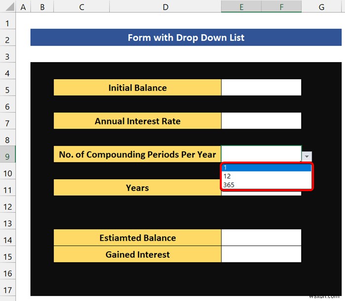 Cách tạo biểu mẫu với danh sách thả xuống trong Excel